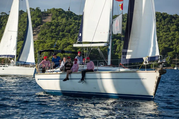 Poros Grèce Oct 2018 Les Marins Participent 20E Régate Voile — Photo