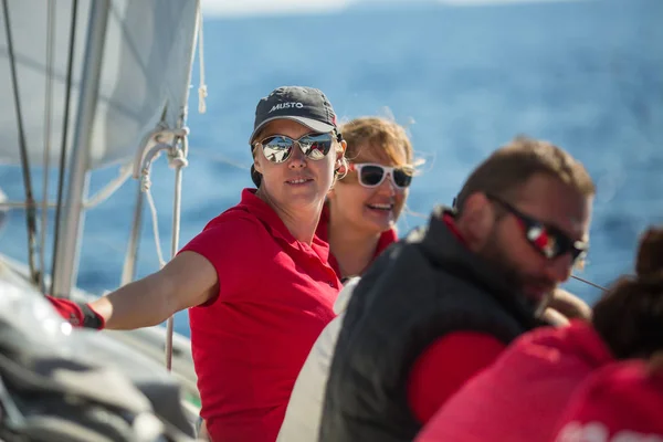 Poros Grèce Oct 2018 Les Marins Participent 20E Régate Voile — Photo