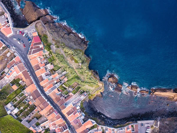 Κάτοψη Της Ακτής Της Ponta Delgada Νησί San Miguel Αζόρες — Φωτογραφία Αρχείου