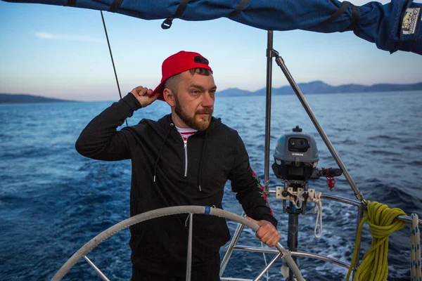 Methana Grecia Oct 2018 Los Marineros Participan Regata Vela Ellada — Foto de Stock