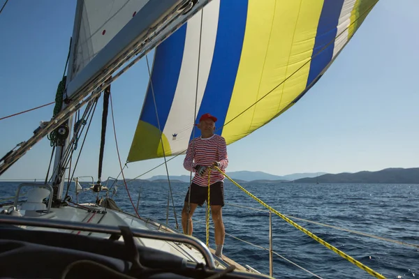 Methana Griekenland Okt 2018 Zeilers Deelnemen Aan Zeilregatta 20E Ellada — Stockfoto