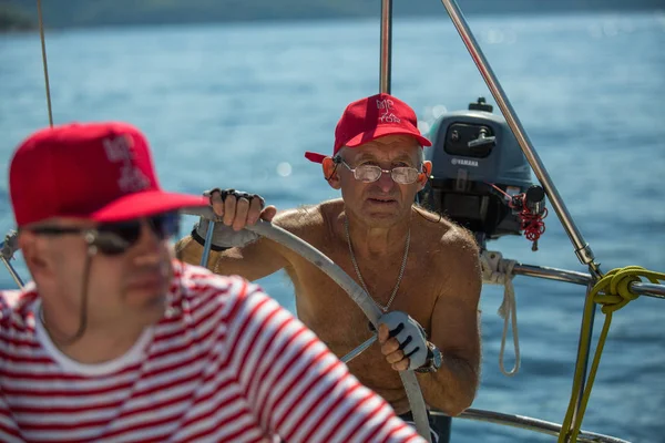 Methanas Griechenland Okt 2018 Segler Nehmen Der Segelregatta Ellada Herbst — Stockfoto