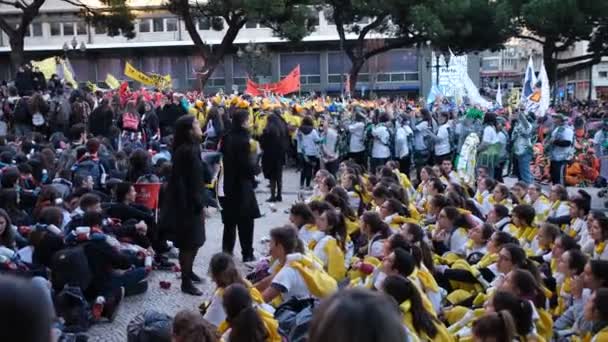 Porto Portugal Oct 2018 Participants Traditionnel Festival Des Étudiants Universitaires — Video