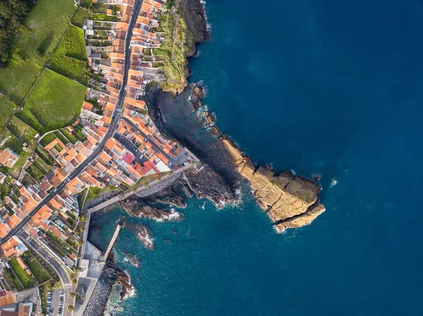 Top View Ponta Delgada Coast San Miguel Island Azores Portugal — Stock Photo, Image