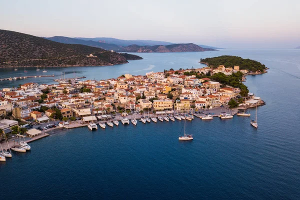 Flygfoto Över Ermioni Havet Marina Egeiska Havet Grekland — Stockfoto