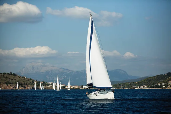 Veleiros Participar Veleiros Regata Iates — Fotografia de Stock