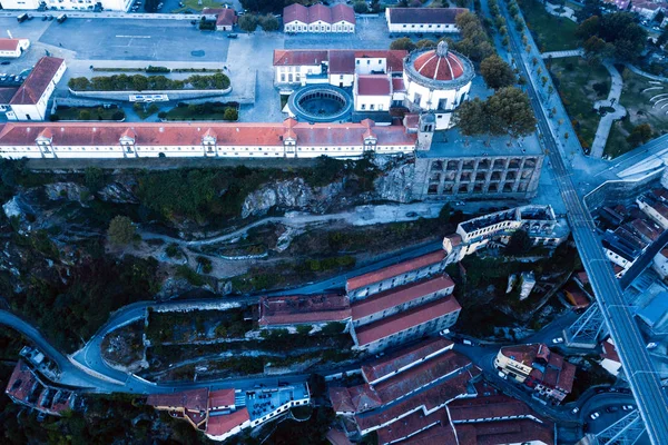 Letecký Pohled Historické Domy Staré Centrum Města Porto Portugalsko — Stock fotografie