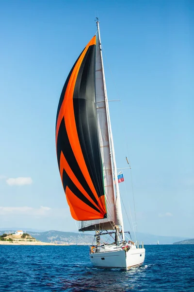 Voile Yacht Luxe Mer Égée Grèce — Photo