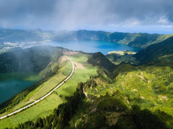 Lagos Boca Inferno Sete Cidades Crateras Vulcânicas San Miguel Açores — Fotografia de Stock