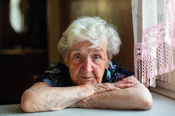 Retrato Anciana Rusa Cerca —  Fotos de Stock