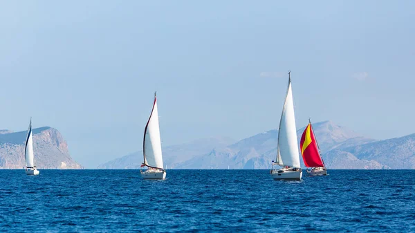 Vitorlás Hajók Részt Vitorlázás Regatta — Stock Fotó