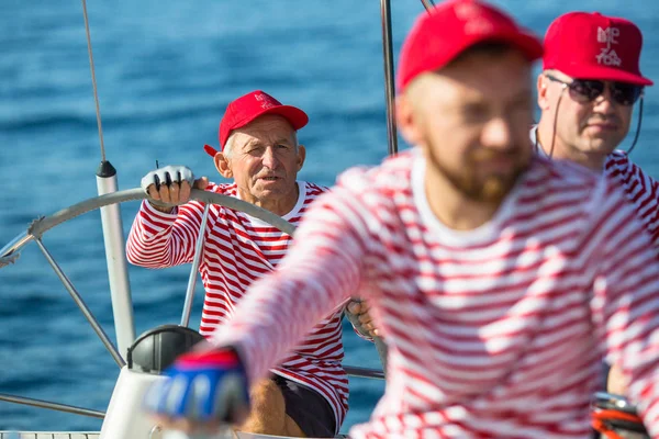 Méthana Grecja Października 2018 Marynarze Uczestniczyć Regaty Grupy Ellada Jesień — Zdjęcie stockowe