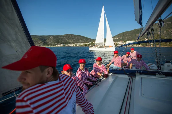 Methana Görögország 2018 Október Matrózok Részt Vitorlás Regatta Ellada Őszi — Stock Fotó