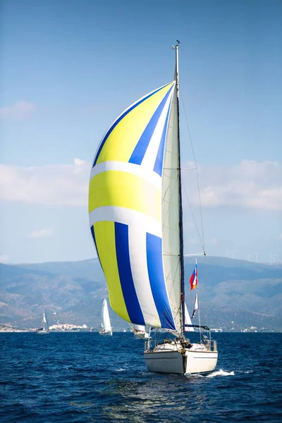 Voile Yacht Luxe Mer Égée Grèce — Photo