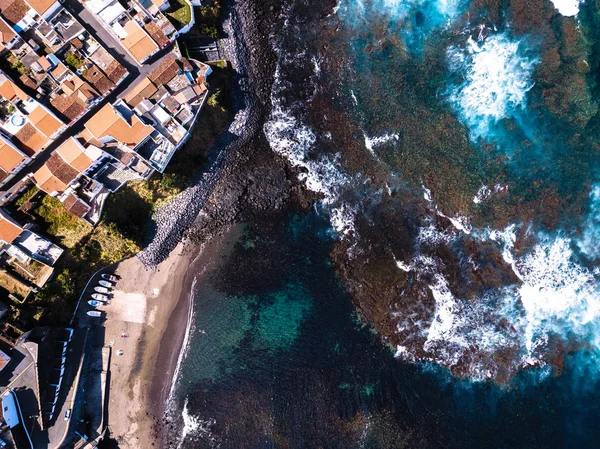 Bird Eye View Ocean Surf Reefs Coast San Miguel Island — Stock Photo, Image