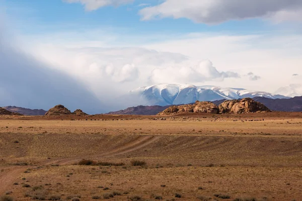 Paisagem Montanhas Estepe Mongólia Ocidental — Fotografia de Stock