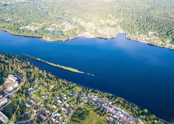 Flygfoto Över Floden Svir Leningrad Region Ryssland — Stockfoto