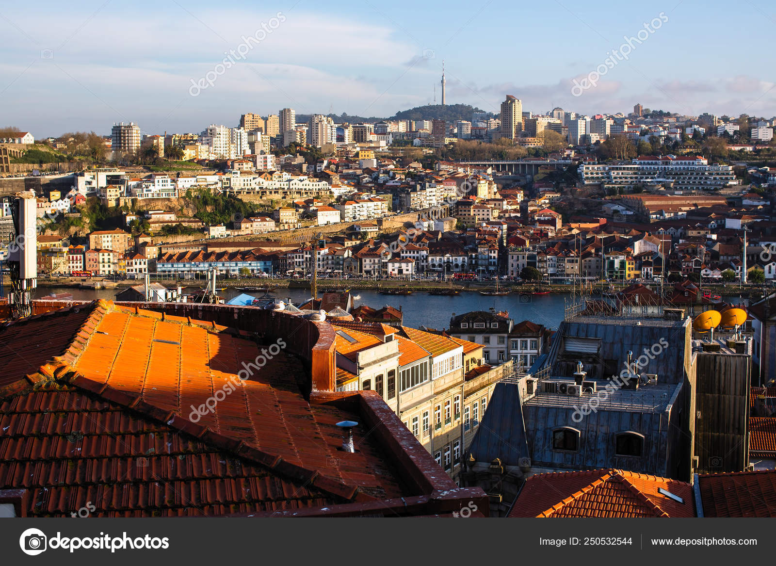 Top View Porto Old Downtown Portugal — Stock Photo © dimaberkut 250532544