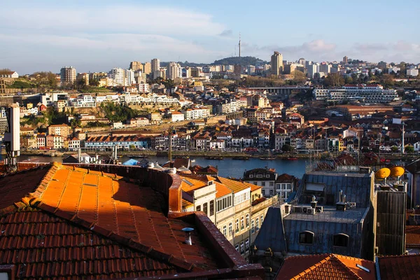 Top View Porto Old Downtown Portugal — Stock Photo, Image