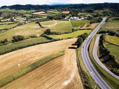 Maia San Miguel Adası, Azor - Portekiz çay plantasyon Üstten Görünüm.