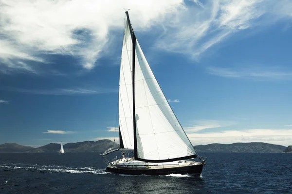 Voilier Voilier Dans Mer Yachts Luxe Pour Les Vacances — Photo