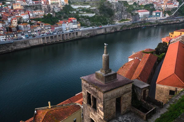 Zobacz Rzeki Douro Centrum Miasta Porto Portugalia Obraz Stockowy