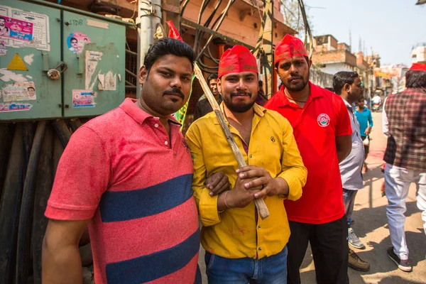 Varanasi India Mar 2018 Местные Жители Берегу Реки Ганга Варанаси — стоковое фото