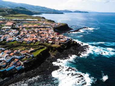 San Miguel Island - Azores, Portekiz Üstten Görünüm.