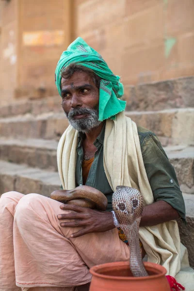 Varanasi India Mar 2018 Locals Banks Ganga River Varanasi Most — Stock Photo, Image