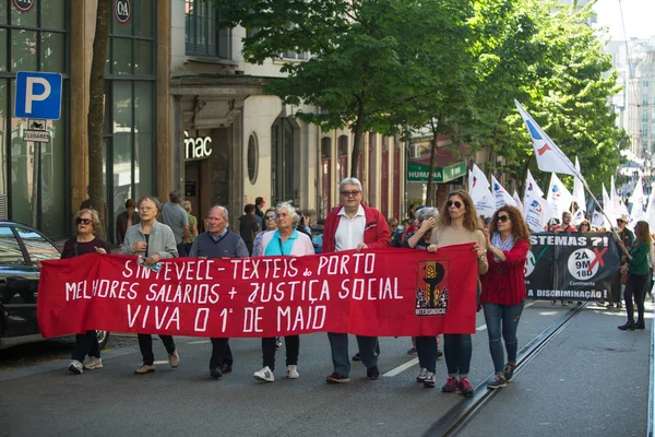 Porto Portugal Mayo 2019 Celebración Del Primero Mayo Centro Oporto —  Fotos de Stock