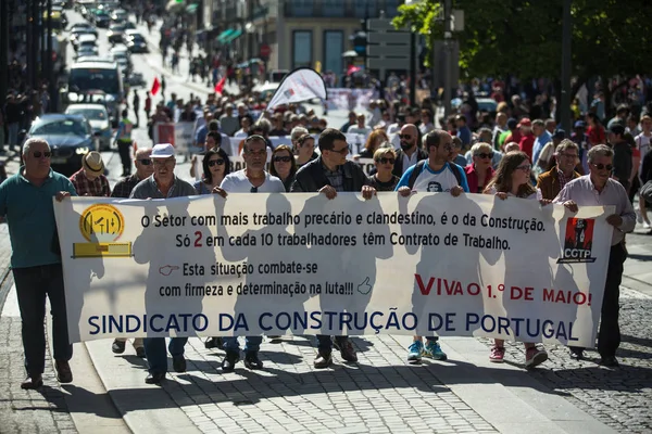 Porto Portugal Mei 2019 Viering Van Mei Dag Het Centrum — Stockfoto