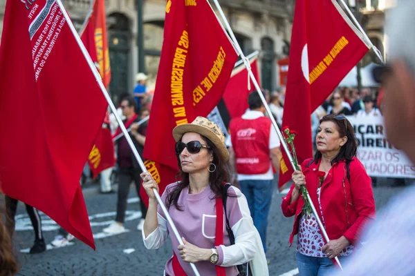 Porto Portugalia Maja 2019 Święto Dnia Maja Centrum Oporto Ogólna — Zdjęcie stockowe