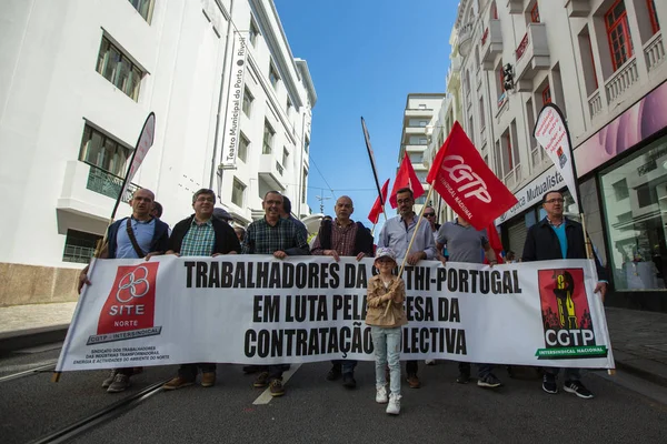 Porto Portugal Mayo 2019 Celebración Del Primero Mayo Centro Oporto —  Fotos de Stock