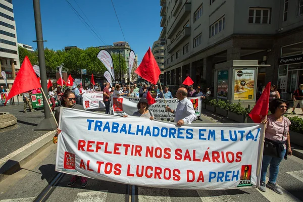 Porto Portugal Mayo 2019 Celebración Del Primero Mayo Centro Oporto —  Fotos de Stock