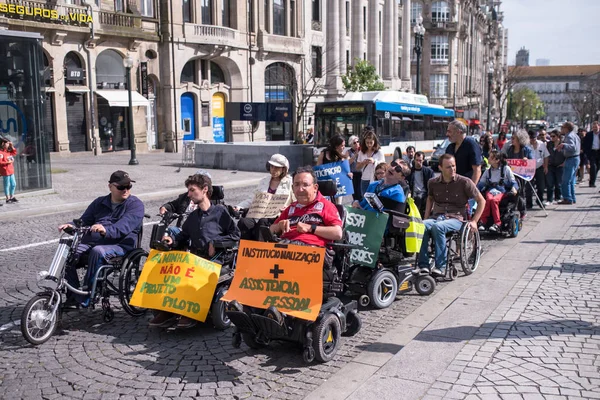 Porto Portugal Mayo 2019 Manifiesto Marcha Pela Vida Independente Marcha — Foto de Stock