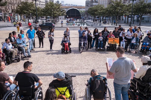 Porto Portugal Maj 2019 Manifesto Marcha Pela Vida Independente Marsch — Stockfoto