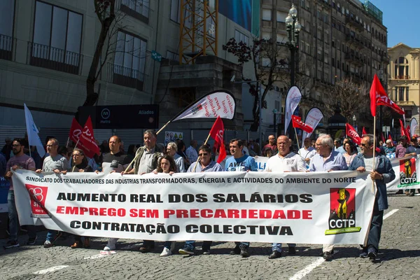 Porto Portugal Mayo 2019 Celebración Del Primero Mayo Centro Oporto —  Fotos de Stock