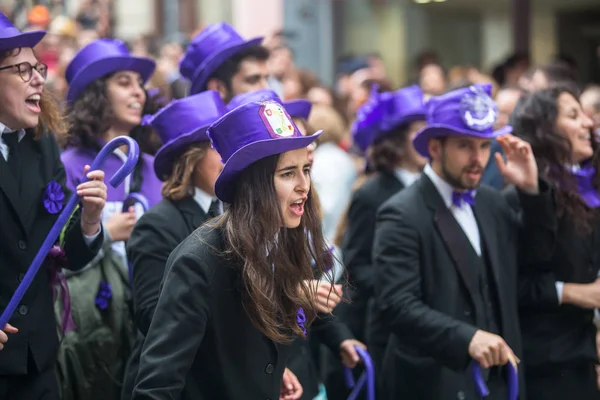 Porto Portugalia Maja 2019 Podczas Cortejo Queima Das Fitas Coroczne — Zdjęcie stockowe