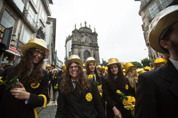 Porto Portugal Mayo 2019 Durante Cortejo Queima Das Fitas Fiesta —  Fotos de Stock