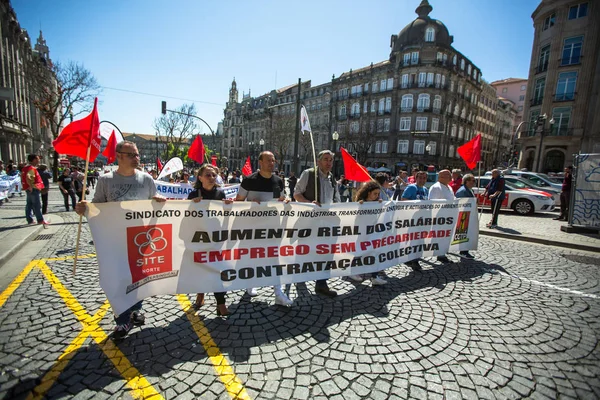 Porto Portugal Mayo 2019 Celebración Del Primero Mayo Centro Oporto — Foto de Stock