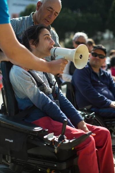 Porto Portugal May 2019 Manifesto Independent Life March Disabled People — Stock Photo, Image