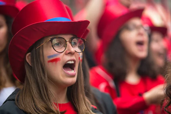 Porto Portugalia Maja 2019 Podczas Cortejo Queima Das Fitas Coroczne — Zdjęcie stockowe