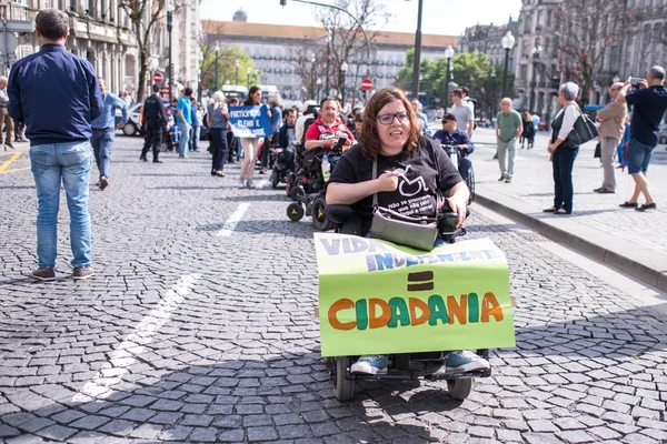 Porto Portugal Mayo 2019 Manifiesto Por Vida Independiente Marcha Las — Foto de Stock