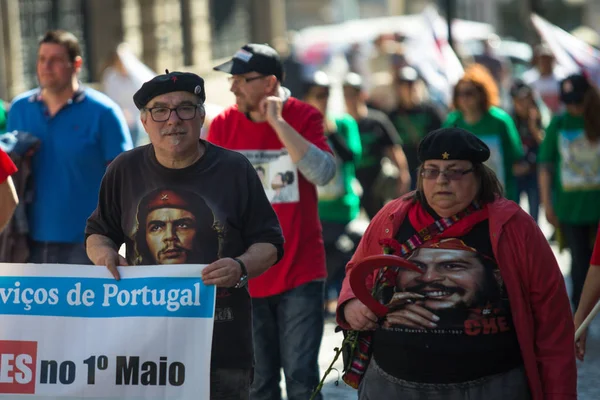 Porto Portugalia Maja 2019 Święto Dnia Maja Centrum Oporto Ogólna — Zdjęcie stockowe