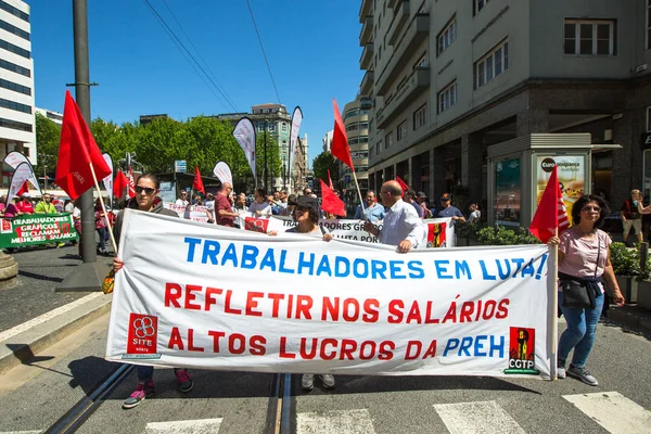 Porto Portugal Mayo 2019 Celebración Del Primero Mayo Centro Oporto —  Fotos de Stock