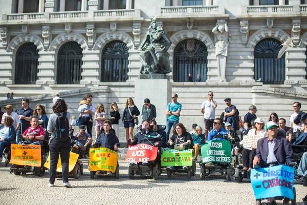 Porto Portugal Mayo 2019 Manifiesto Por Vida Independiente Marcha Las —  Fotos de Stock