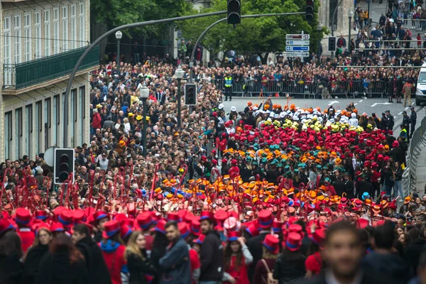 Porto Portekiz Mayıs 2019 Cortejo Queima Das Fitas Sırasında Üniversitelerin — Stok fotoğraf