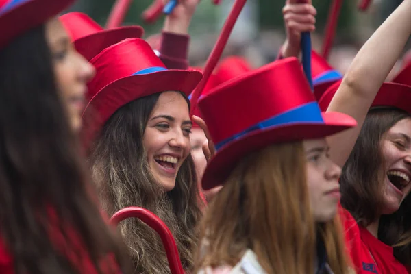 Porto Portugalia Maja 2019 Podczas Cortejo Queima Das Fitas Coroczne — Zdjęcie stockowe