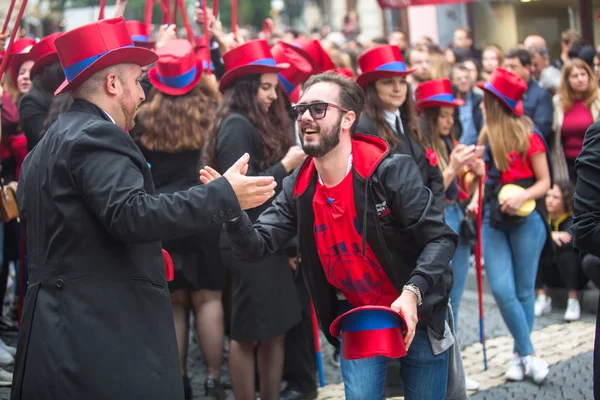 Porto Portugal Mayo 2019 Durante Cortejo Queima Das Fitas Fiesta — Foto de Stock