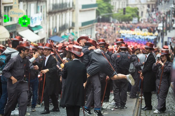 Porto Portugalsko Května 2019 Cortejo Queima Das Fitas Každoroční Slavnost — Stock fotografie